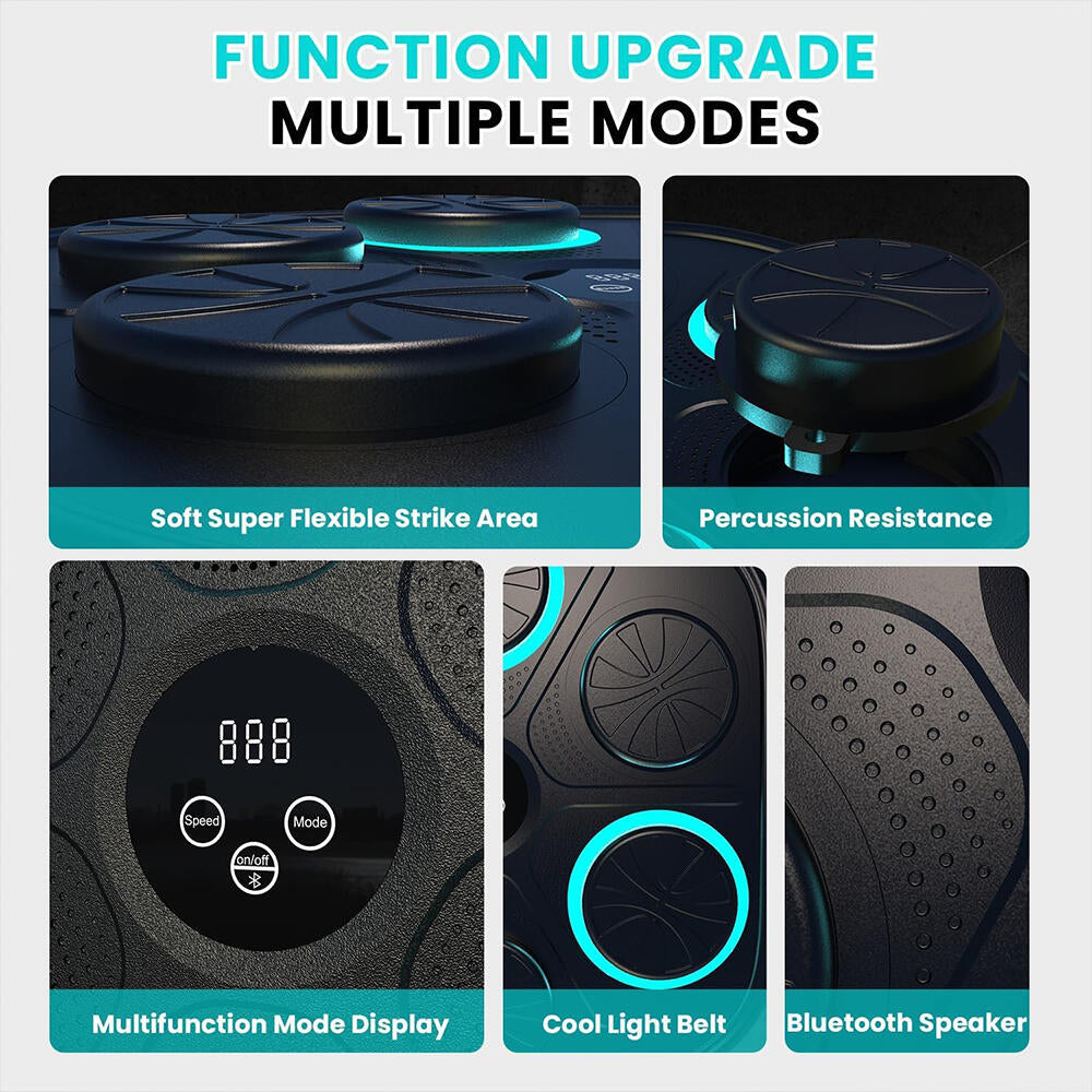 Máquina de boxeo musical con guantes de boxeo 3.0 tobillera de Compresión y Masajeador de pies de Regalo