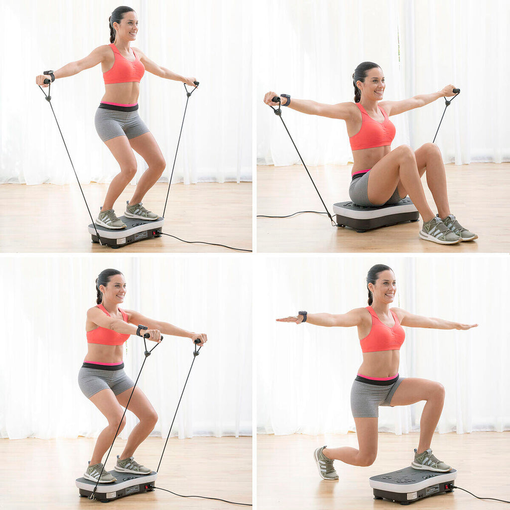 Plataforma Vibratoria de Entrenamiento con Accesorios y Guía de Ejercicios Vybeform InnovaGoods