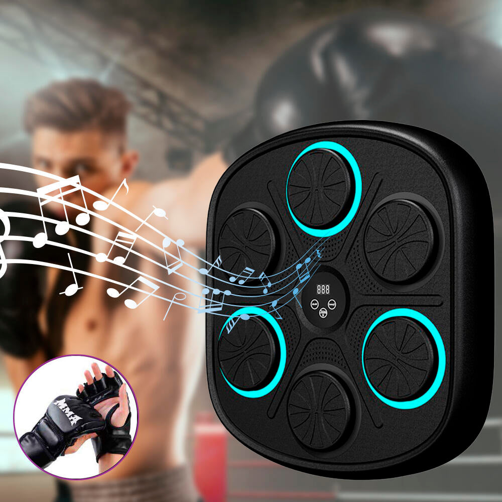 Máquina de boxeo musical con guantes de boxeo 3.0 tobillera de Compresión y Masajeador de pies de Regalo